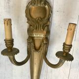 Pair of bronze castle appliques 55cm