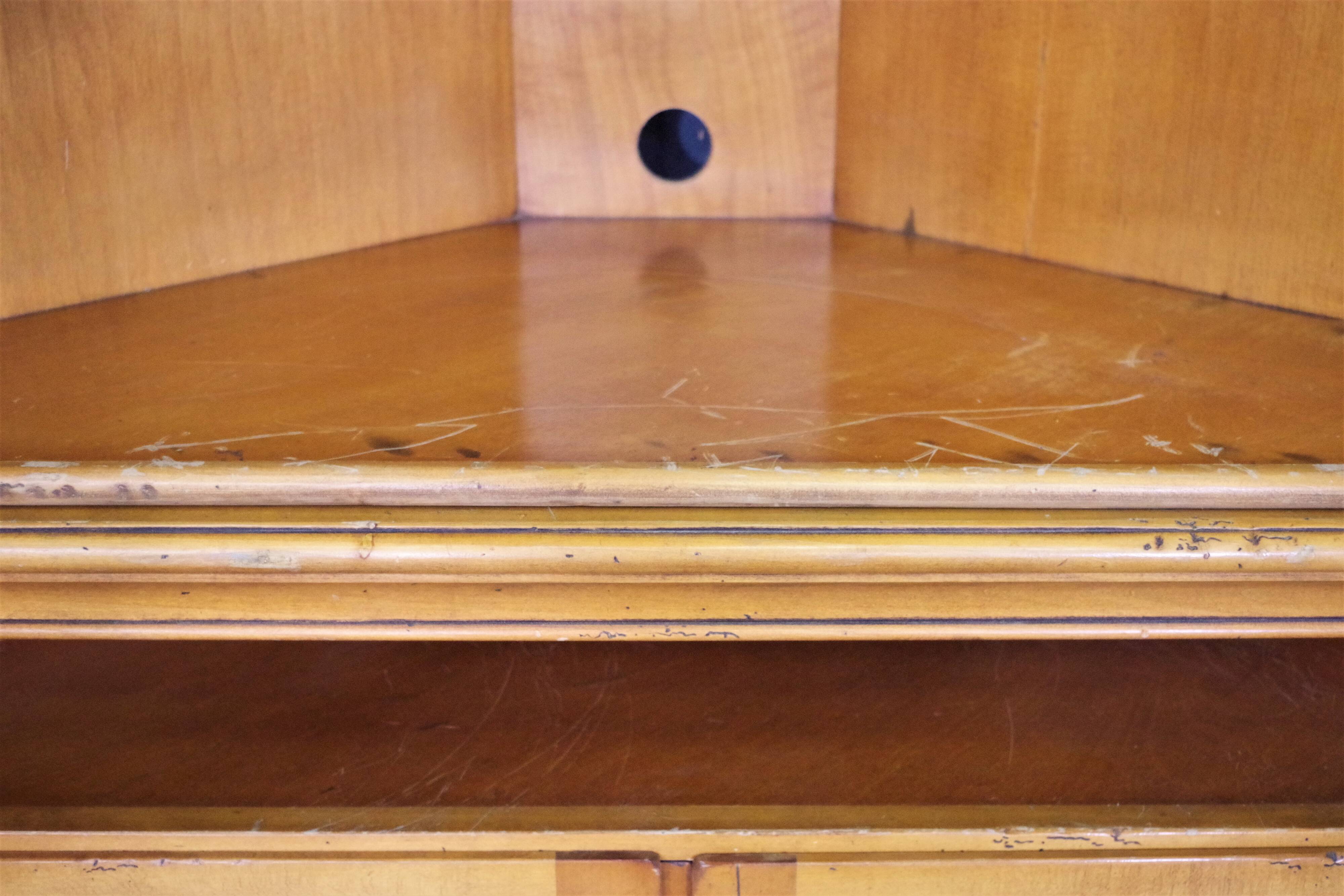 Corner beech furniture from the 1980s