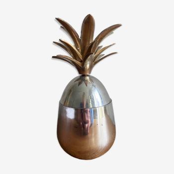 Silver metal and brass pineapple