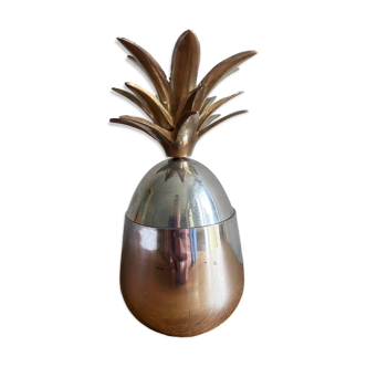 Silver metal and brass pineapple