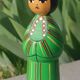 Decorative doll made of turned wood and hand-painted, made in 1987.
