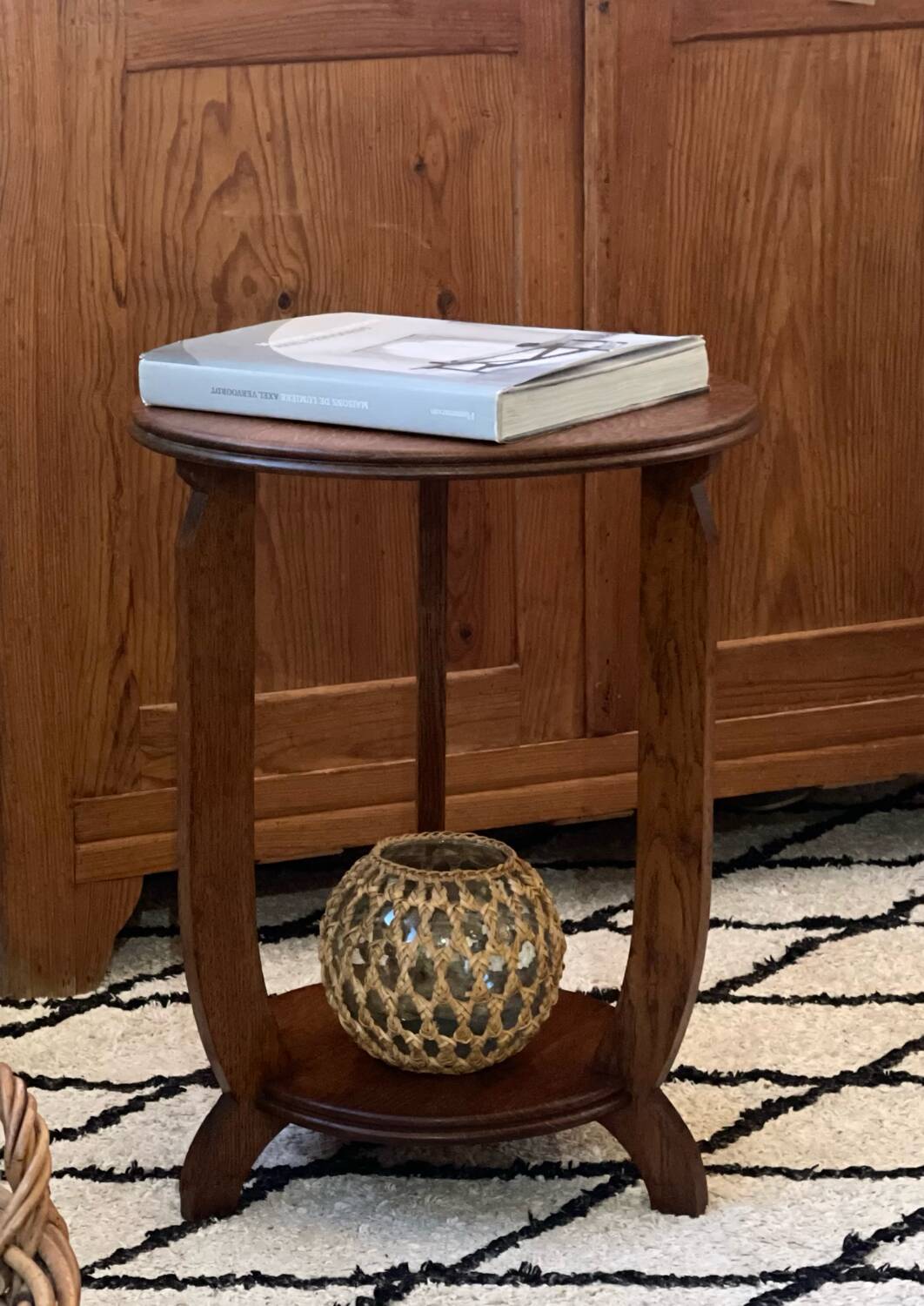 Art deco oak pedestal table