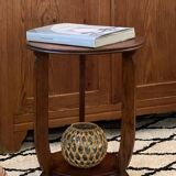 Art deco oak pedestal table