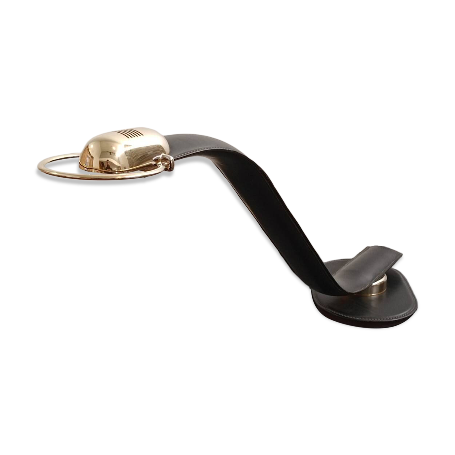 Lampe de Bureau Cobra cuir par Traso Milano 1988