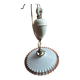 Vintage "rise and fall" lamp in opaline and porcelain
