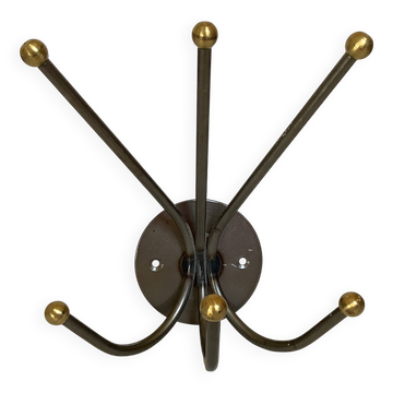Petit porte manteau métal six patères