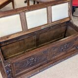 Oak chest bench