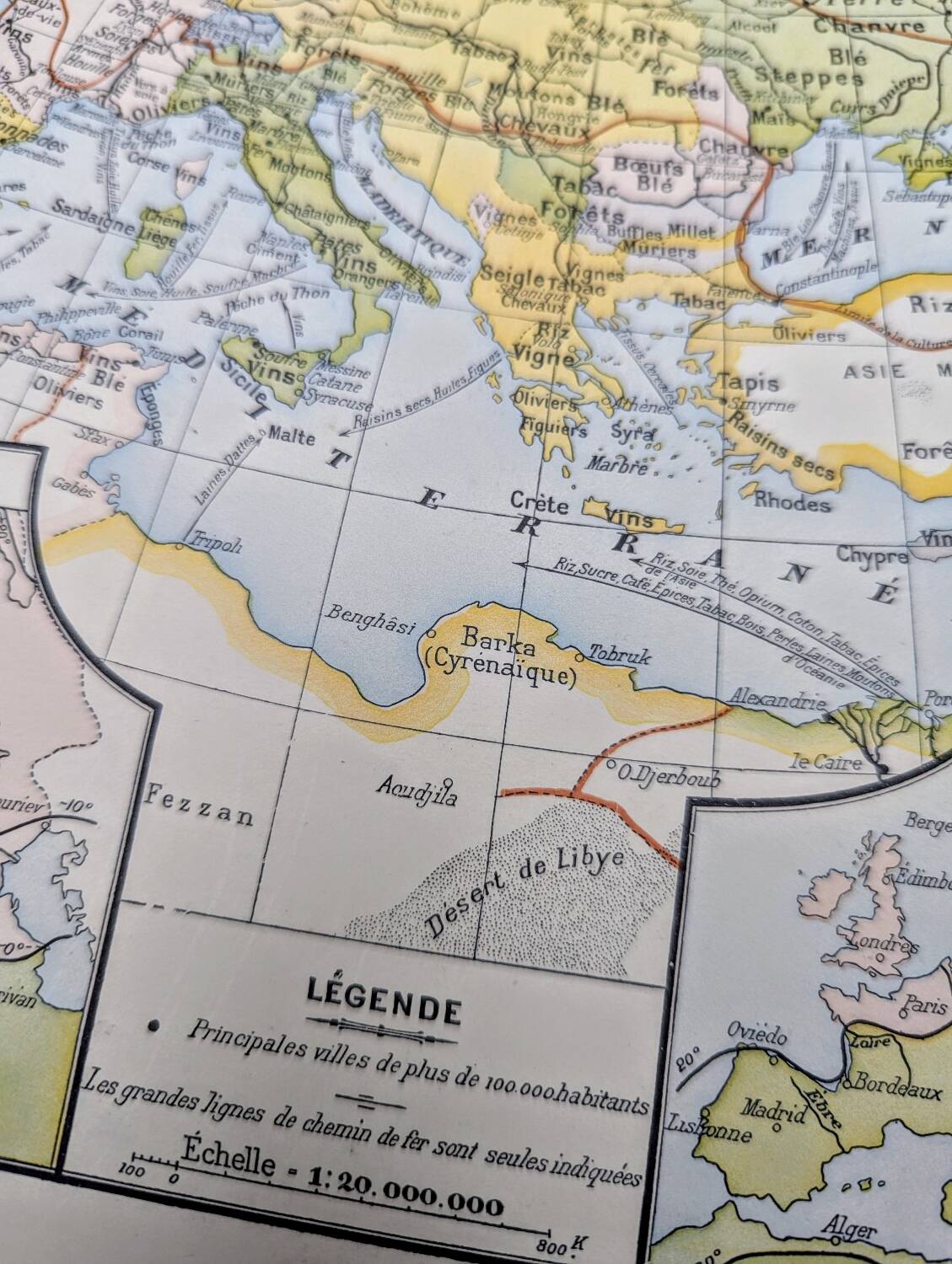 Printed in 1900, map of economic Europe.