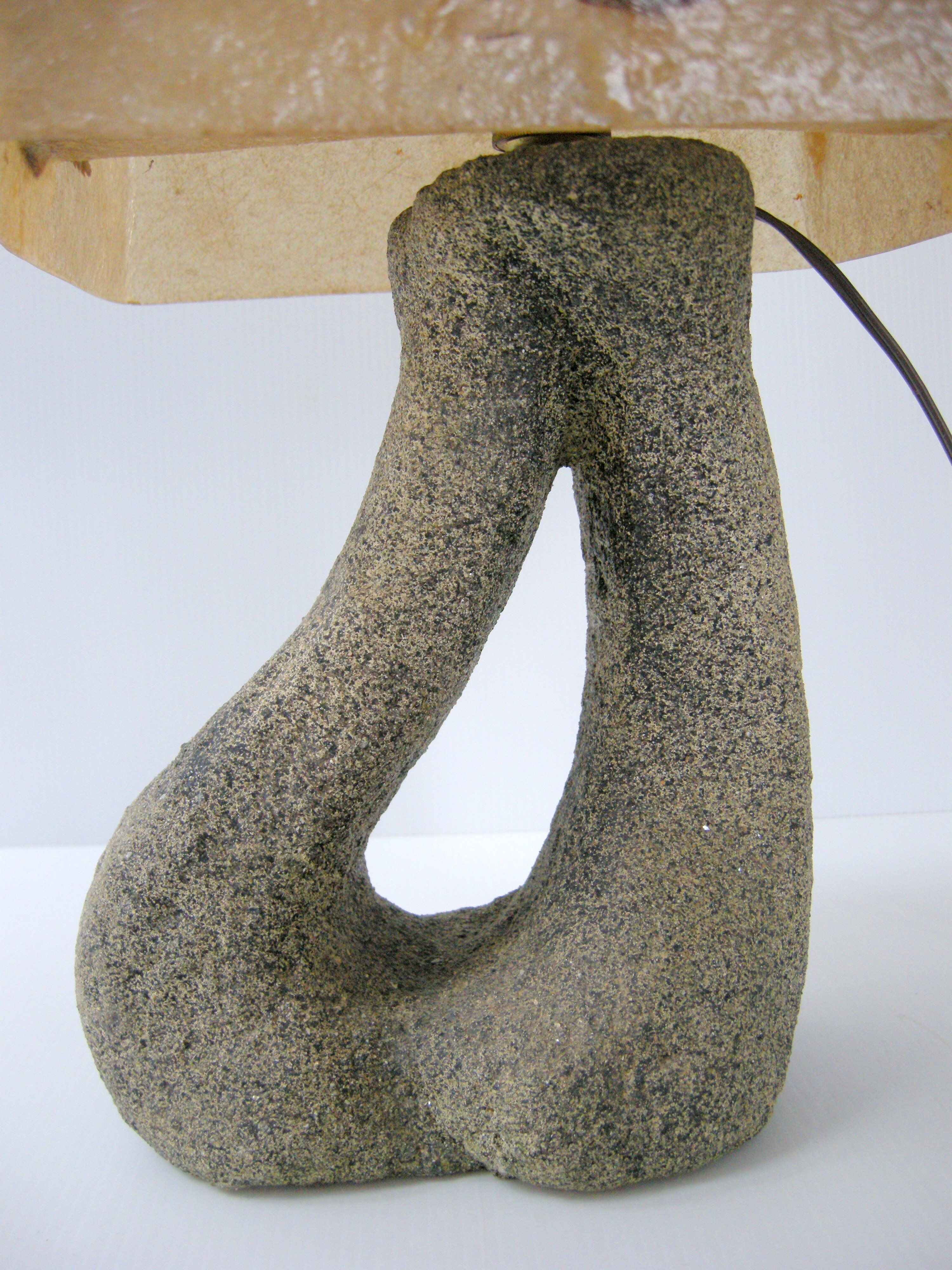 Stone & resin lamp 1970