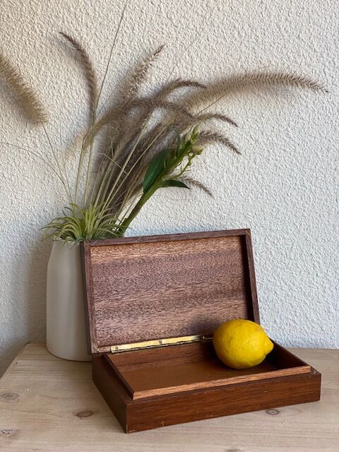 Coffret boite en loupe de bois