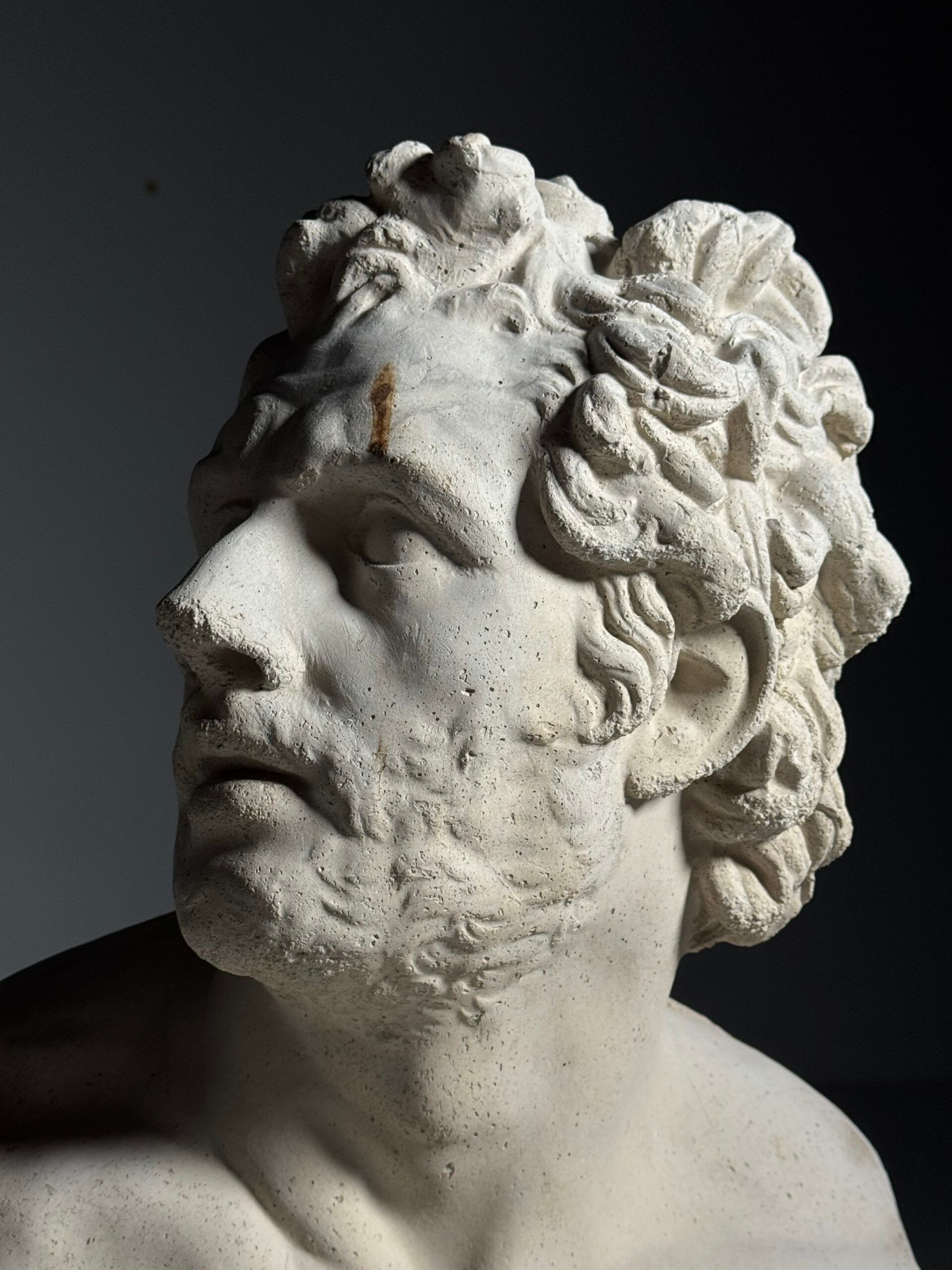 Concrete bust companion of Odysseus