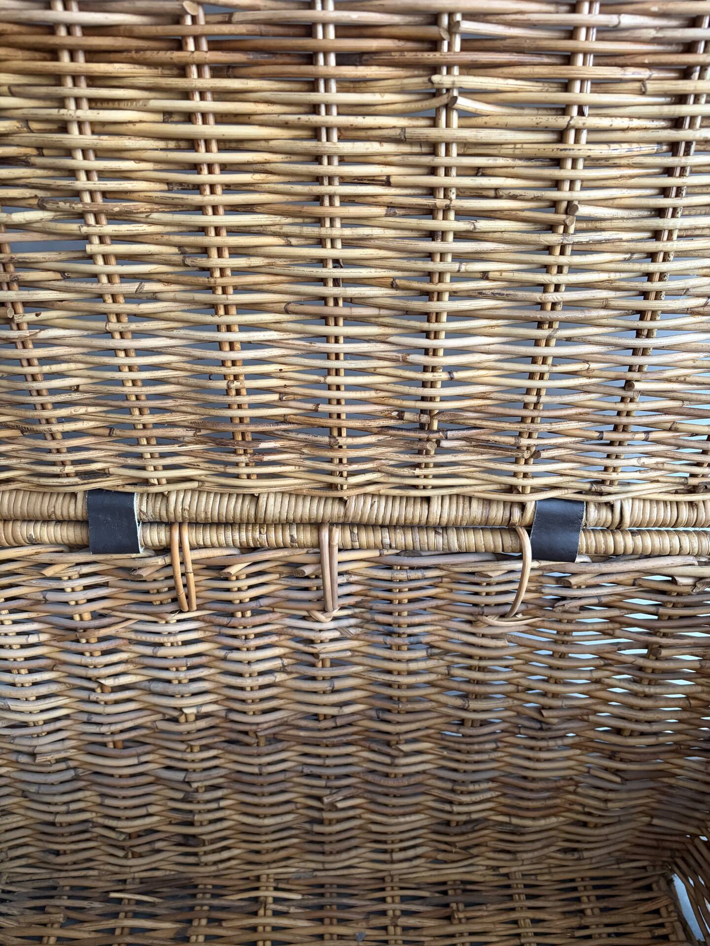 Large vintage wicker trunk