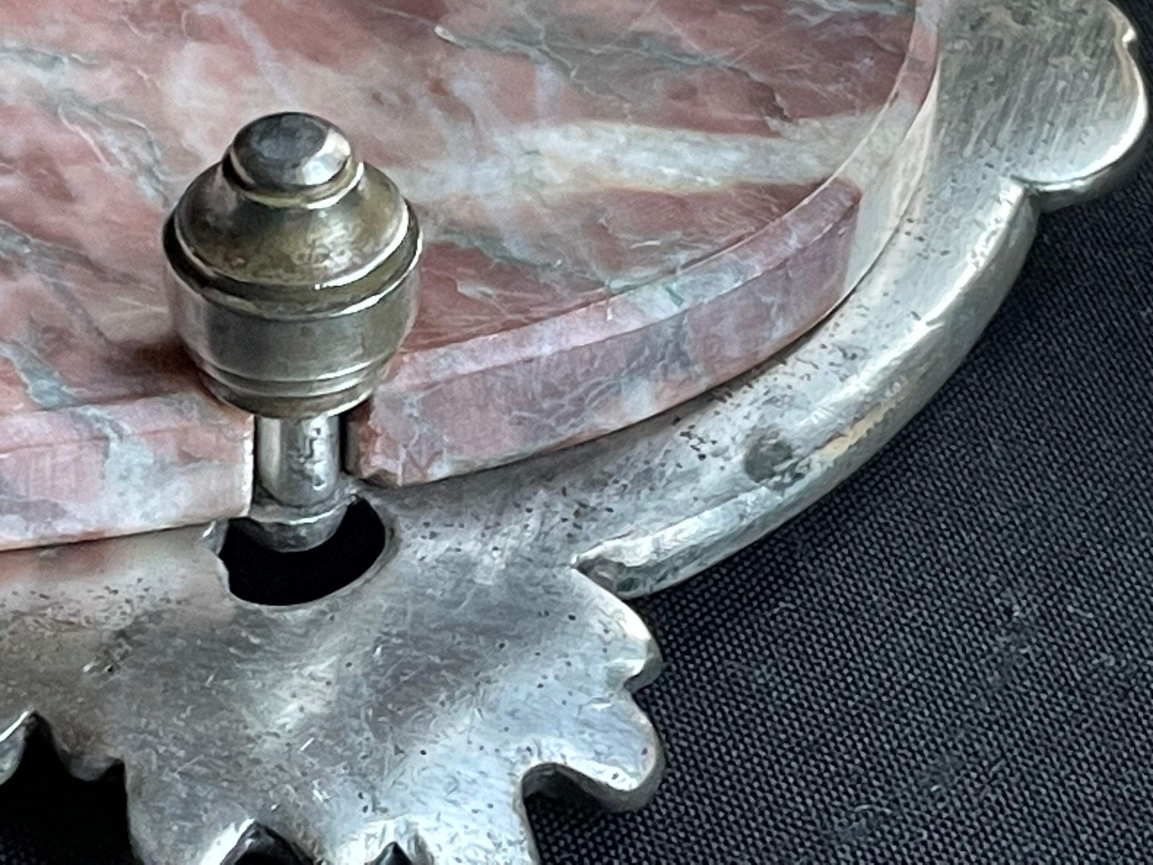 Base or support in marble and bronze silvered Louis XV-Rocaille style