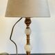 Vintage marble and velvet metal lamp