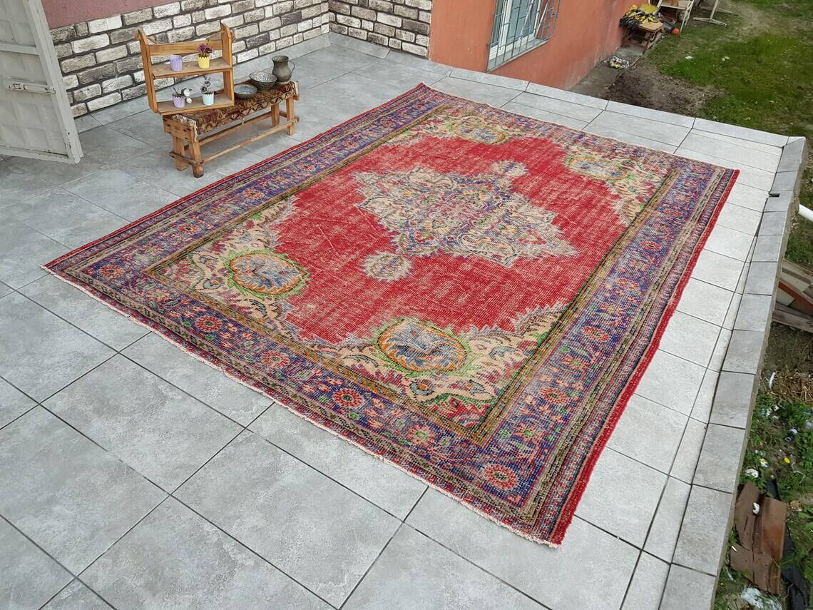 Tapis Oushak floral antique sku2274