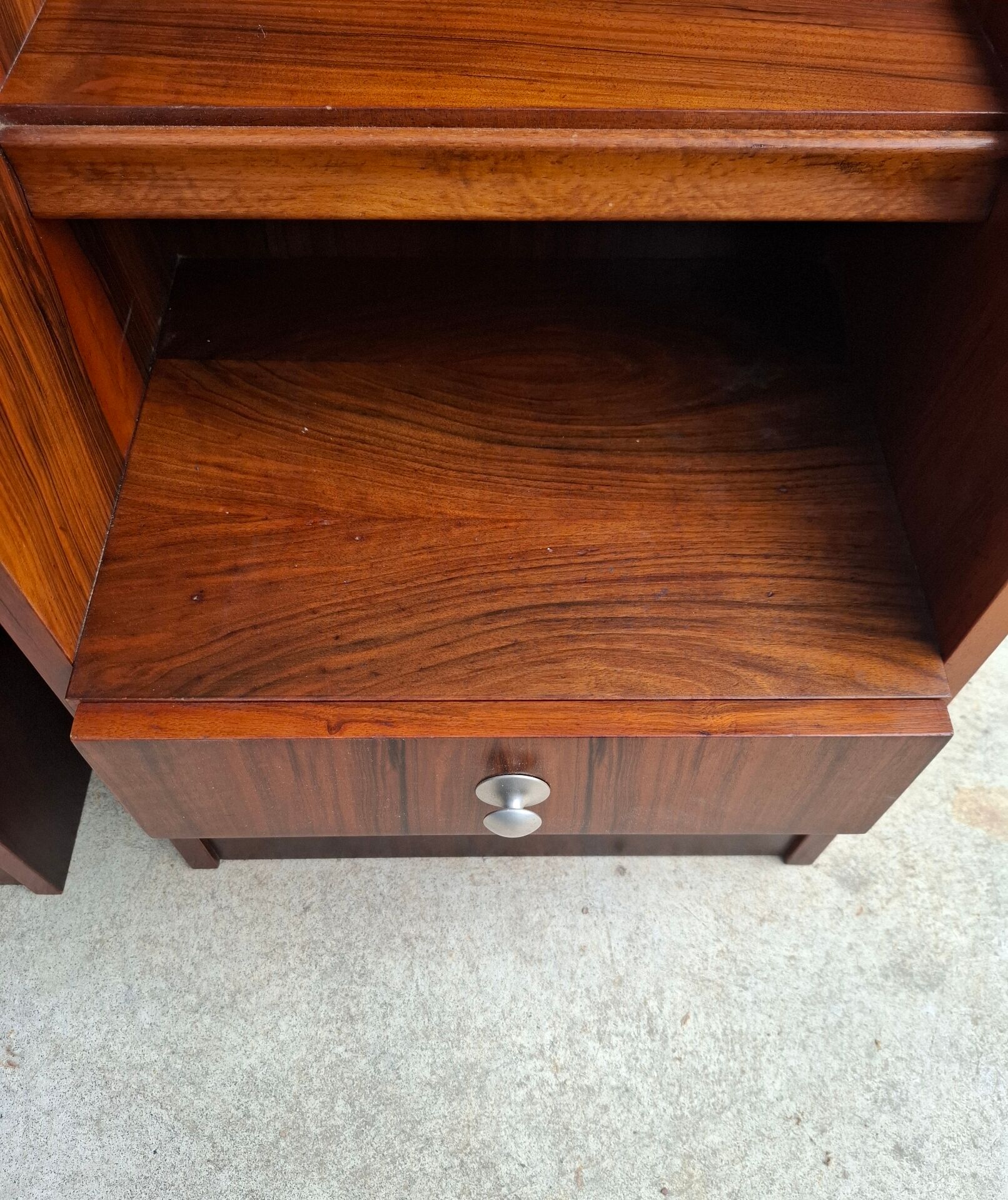 Pair of teak bedside tables
