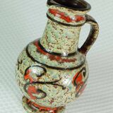 1960's vase u-keramik model 1809/18 exceptional glaze and colors