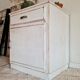 Buffet - bahut blanc ancien blanc patiné