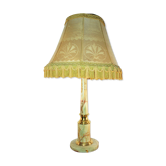 Antique lamp in onyx and brass (c. 1920-1930)
