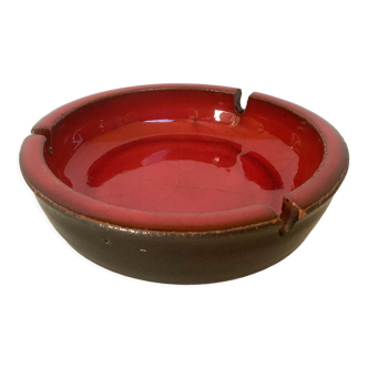 Koramic red and black ceramic empty pocket ashtray