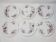 6 Superb Antique 19th Century White Porcelain Plates with Bird Decor