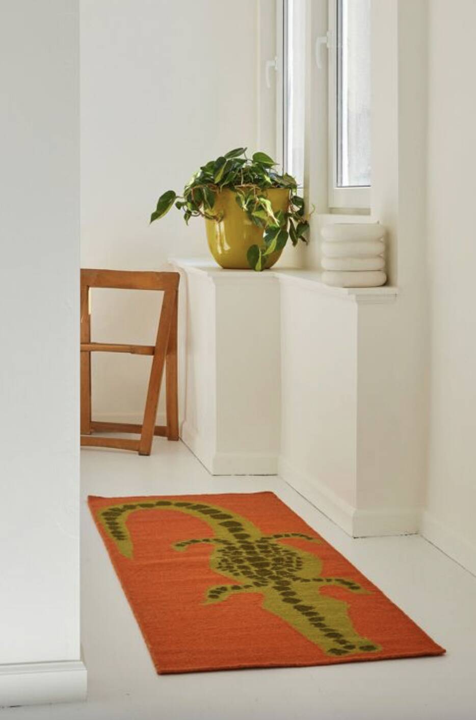 Crocodile runner - tomato (wool)