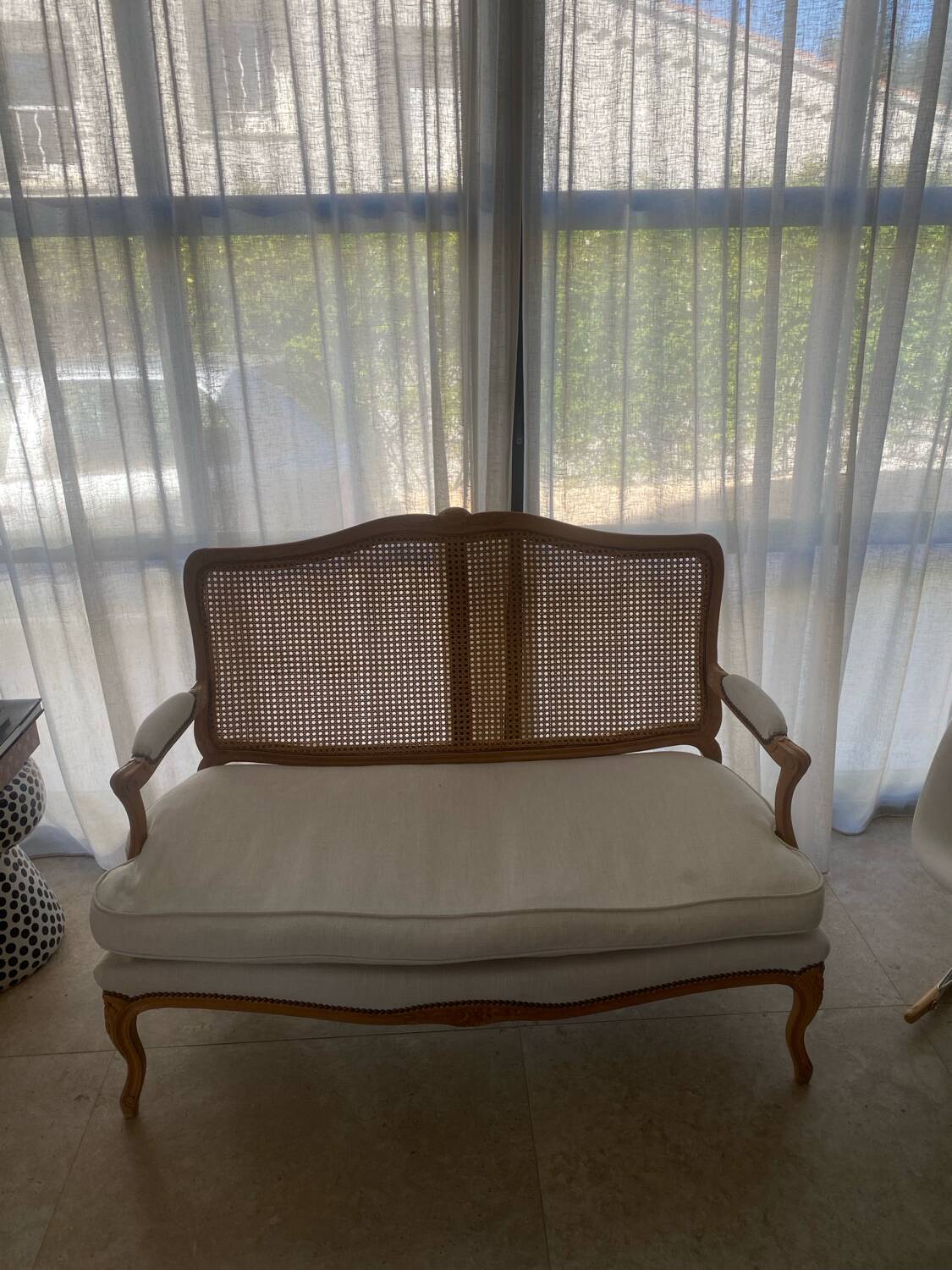 French vintage bank chair