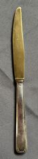 Set of six dessert knives, silver handle
