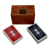 Card game BP Grimaud gilding collection card box leather box bridge