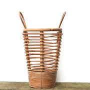 Umbrella stand with rattan and bamboo handles, 1970s