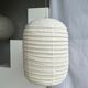 Suspension in rattan and natural japanese linen lantern shape h70 d50