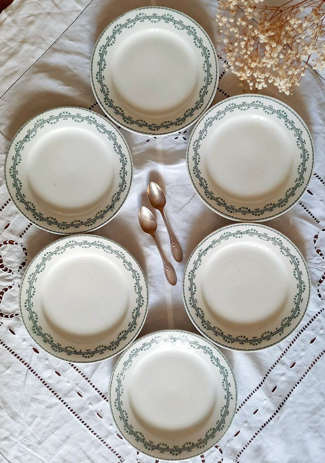Old dessert plates Gien