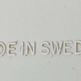 White melamine ashtray, mid-century Swedish design by Gunnar Larson for Gustavsberg, 1960s.