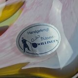 Vase vintage willingen des années 1990, en verre d'art soufflé à la bouche et fait main.