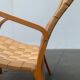 Vintage Scandinavian wooden armchair set