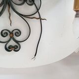 Antique wrought iron wall light from the 50s