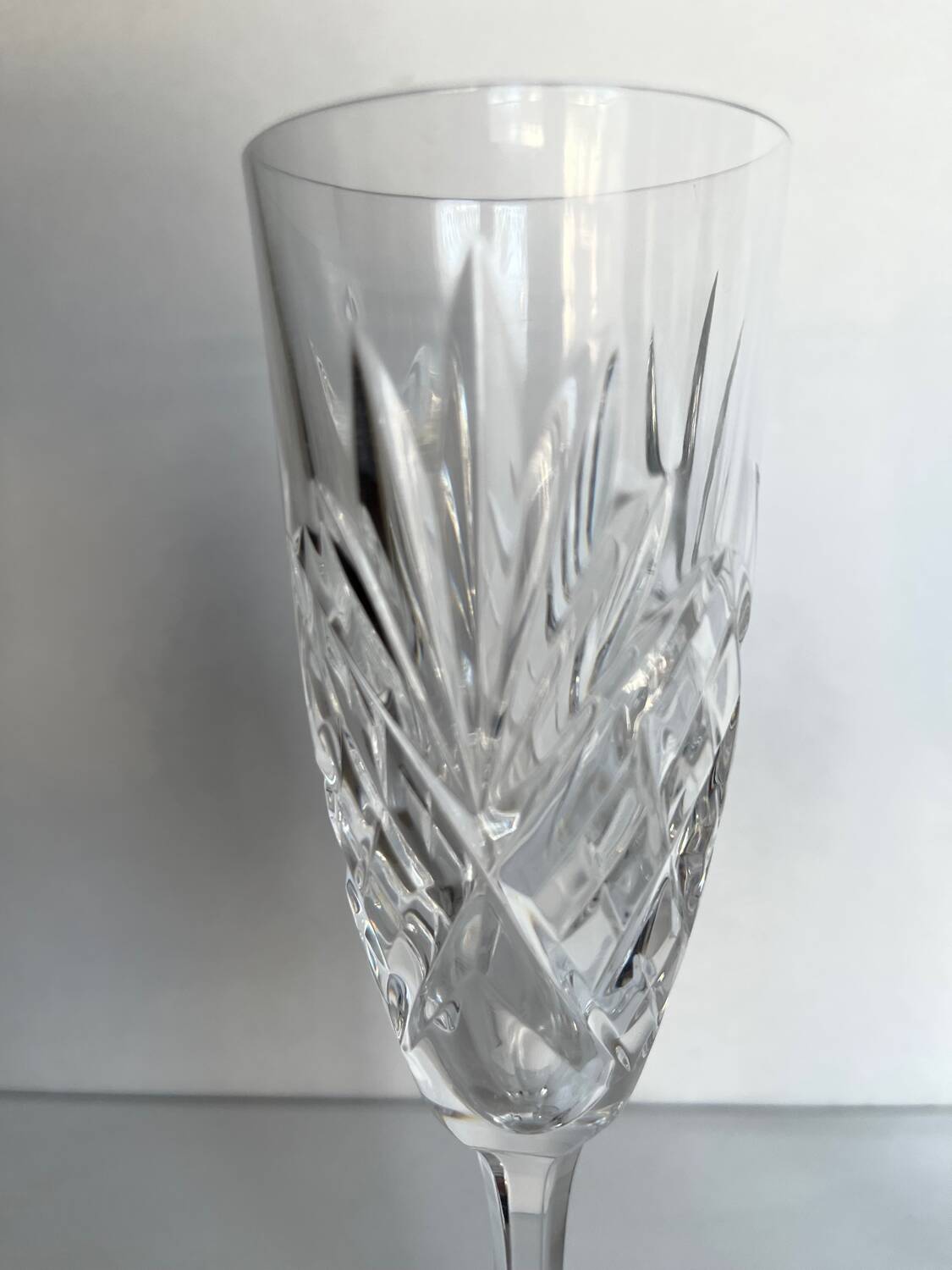 6 Saint Louis crystal champagne flutes