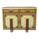 Low buffet / Art Deco sideboard (1930s) revamped in Folk / Bohemian style.