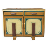 Low buffet / Art Deco sideboard (1930s) revamped in Folk / Bohemian style.