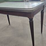 Antique Italian Carrara Marble, Mahogany, and Brass Coffee Table