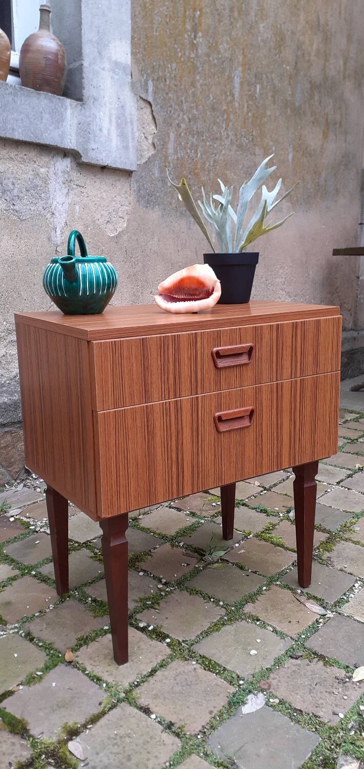 70s Scandinavian style bedside table