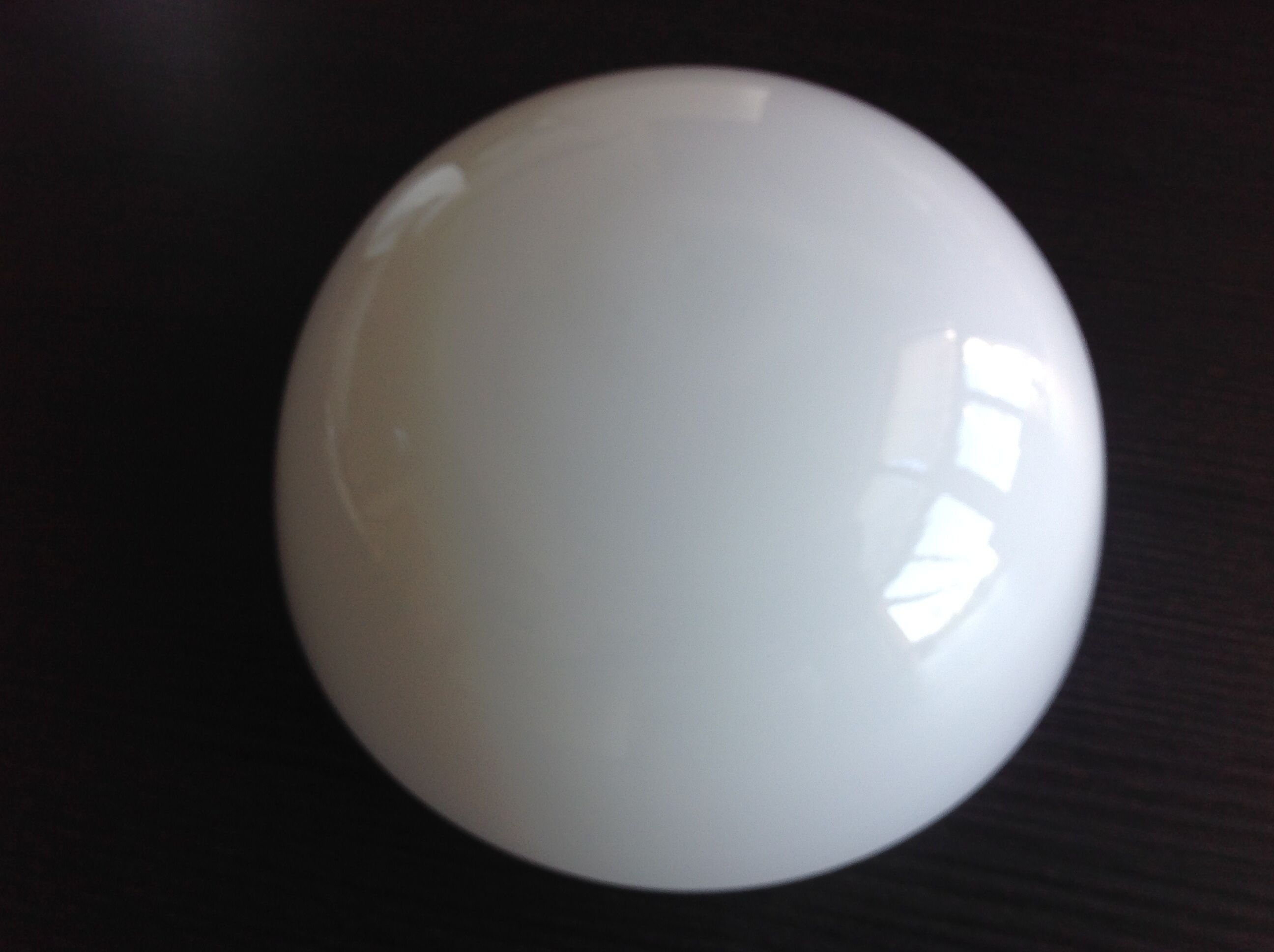 Ceiling light in opaline White half moon / 60 - 70s vintage