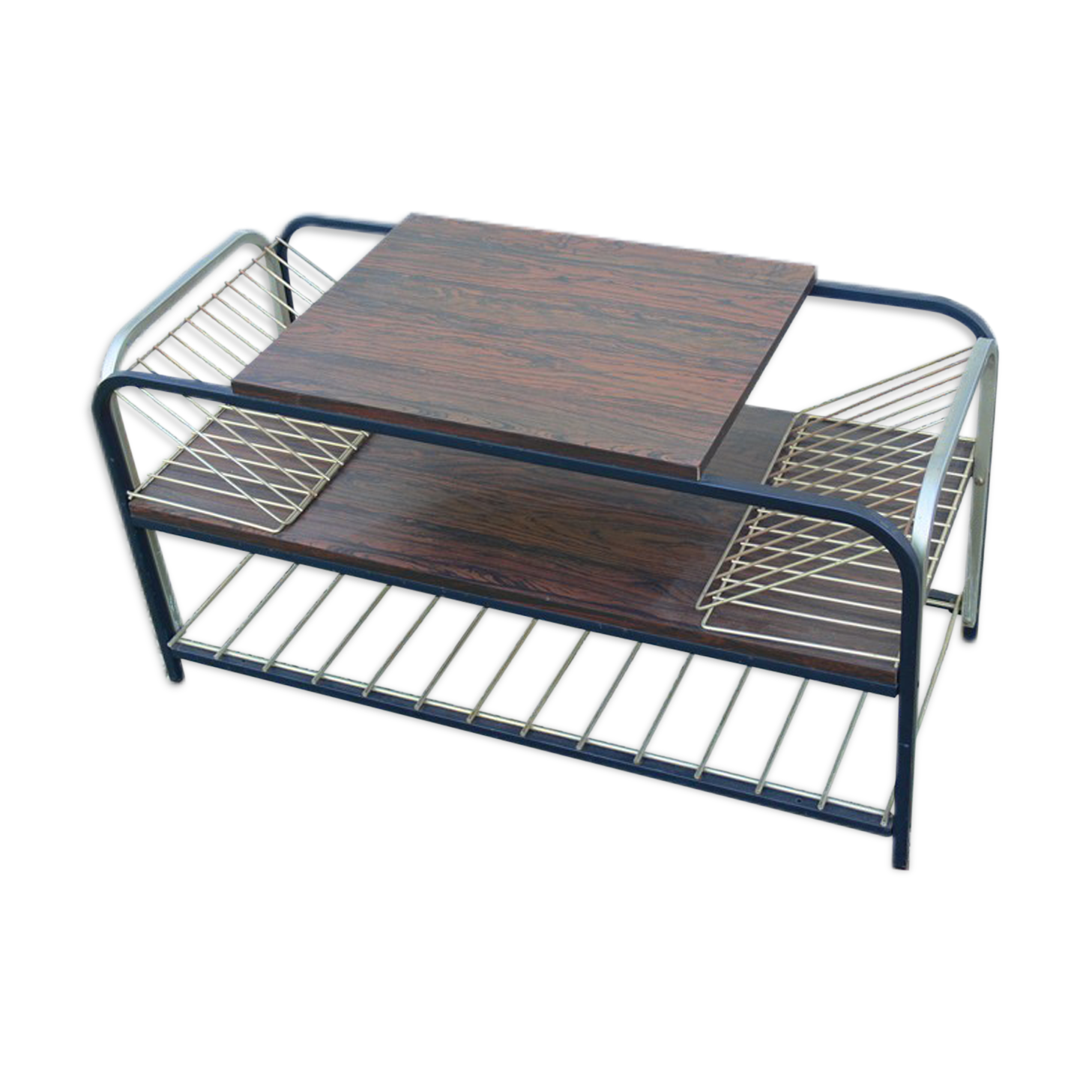 Vintage platinum vinyl coffee table