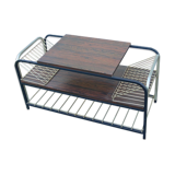 Vintage platinum vinyl coffee table