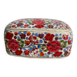 Old lacquered papier-mâché jewelry box