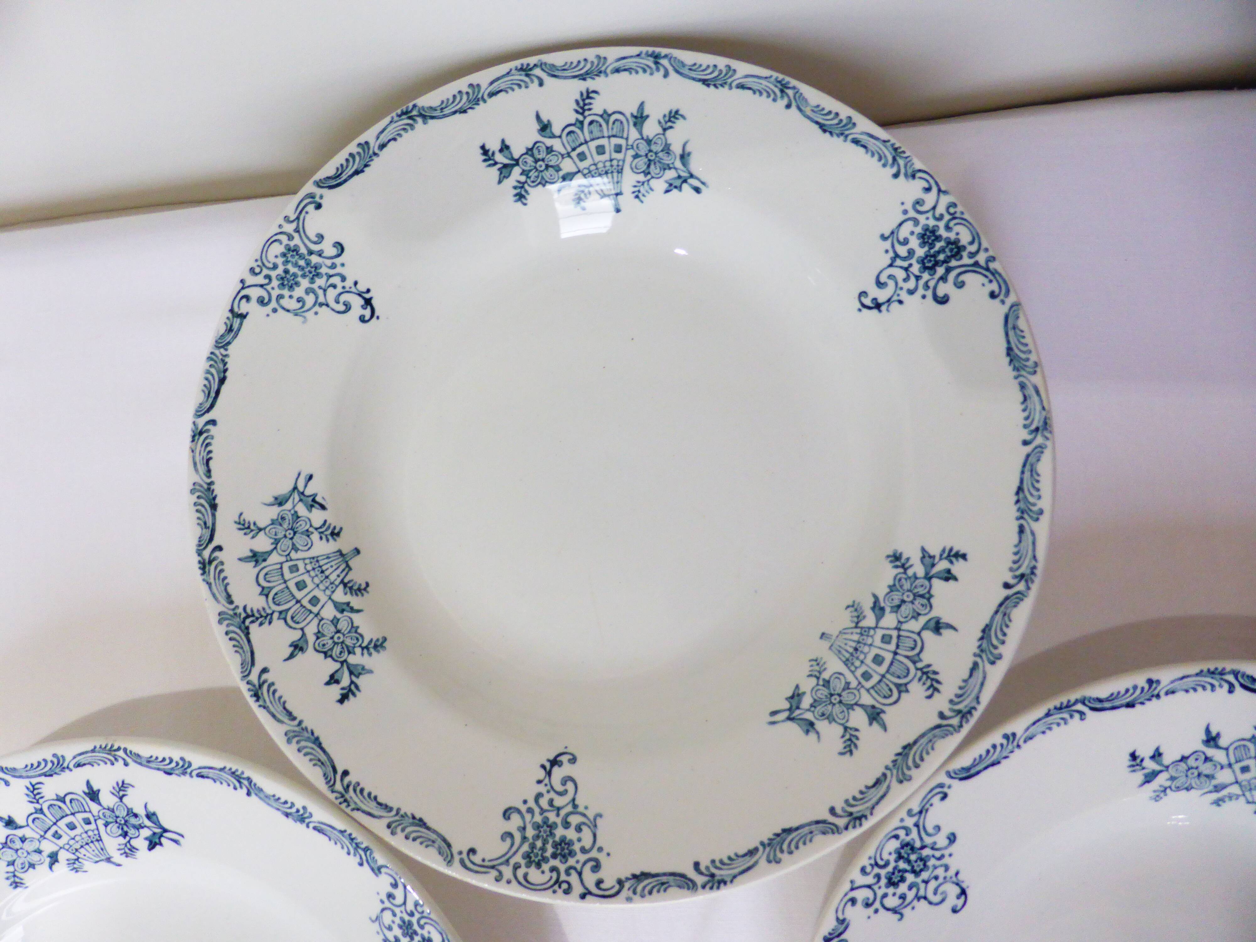 3 vintage soup plates from St Amand 220521