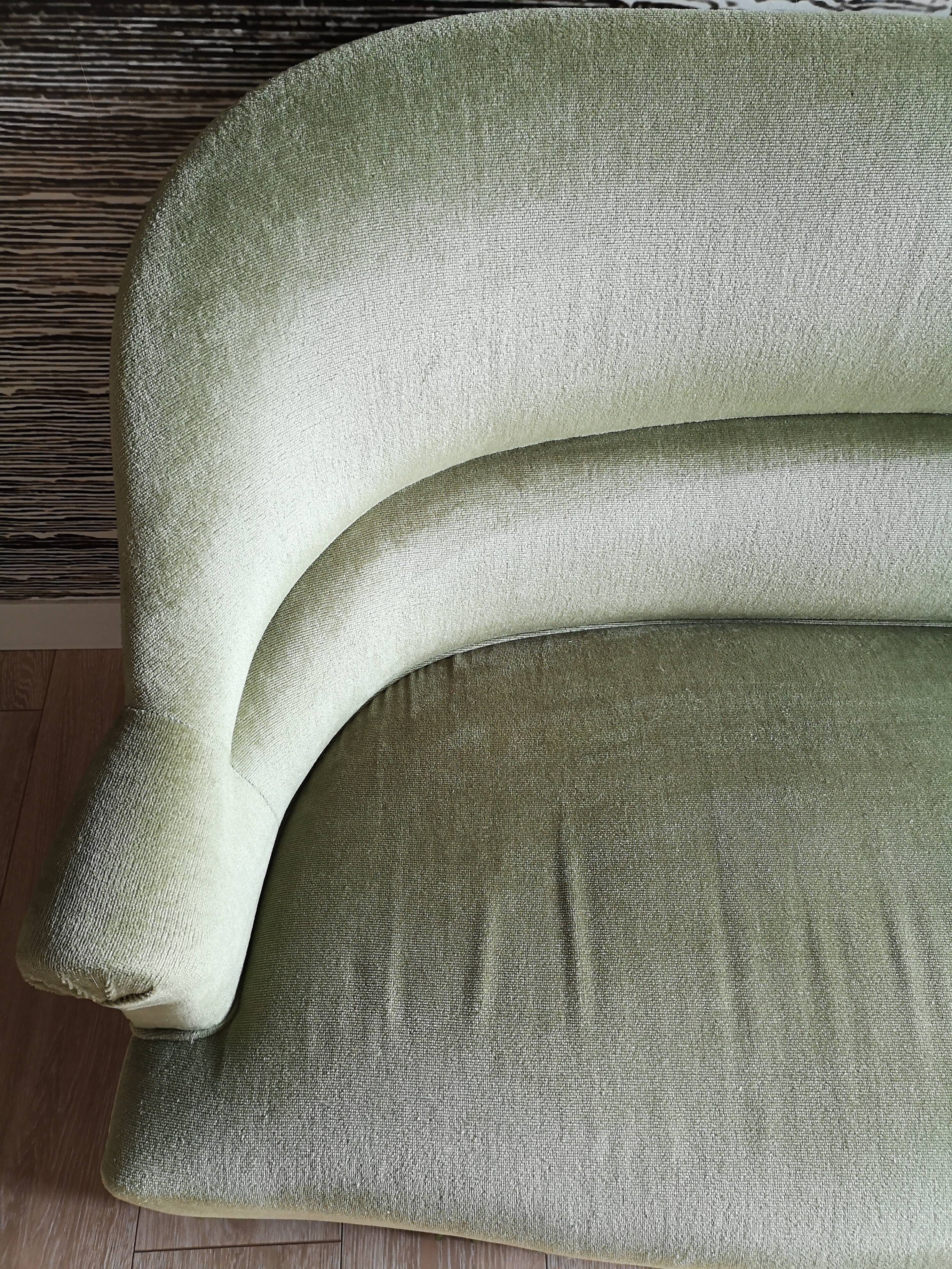 Green velvet toad sofa