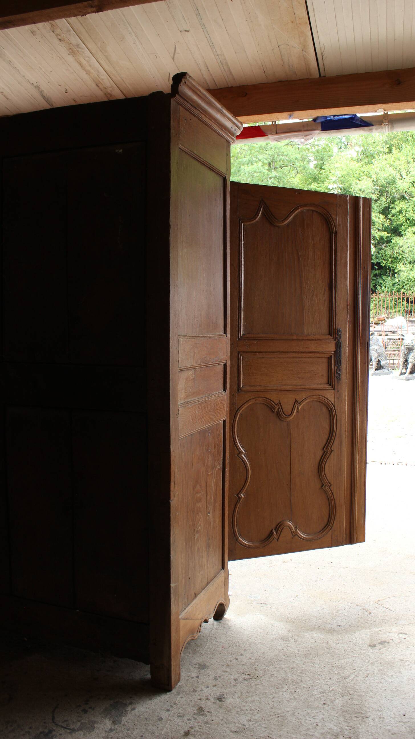Low oak cabinet