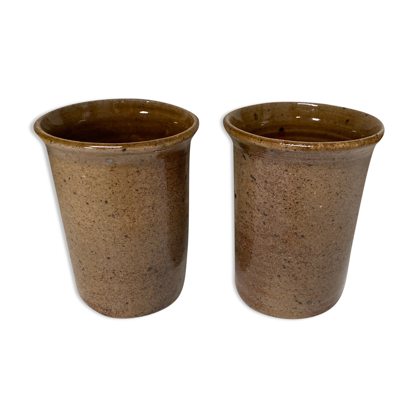 Pair of sandstone mugs