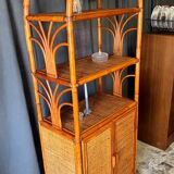 Rattan bookcase shelf